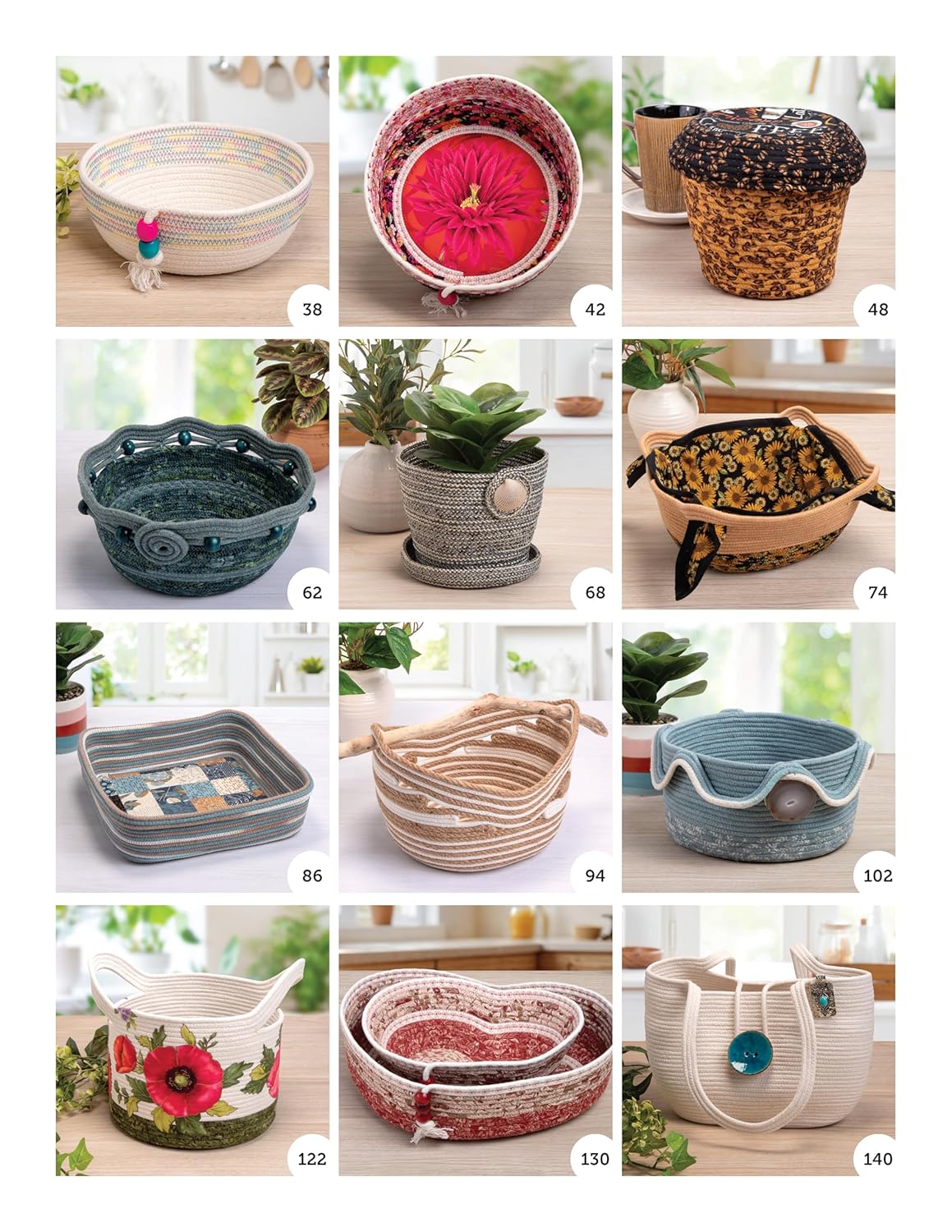 Creative Zigzag Rope Sewing – preview of the bowls, baskets and other projects