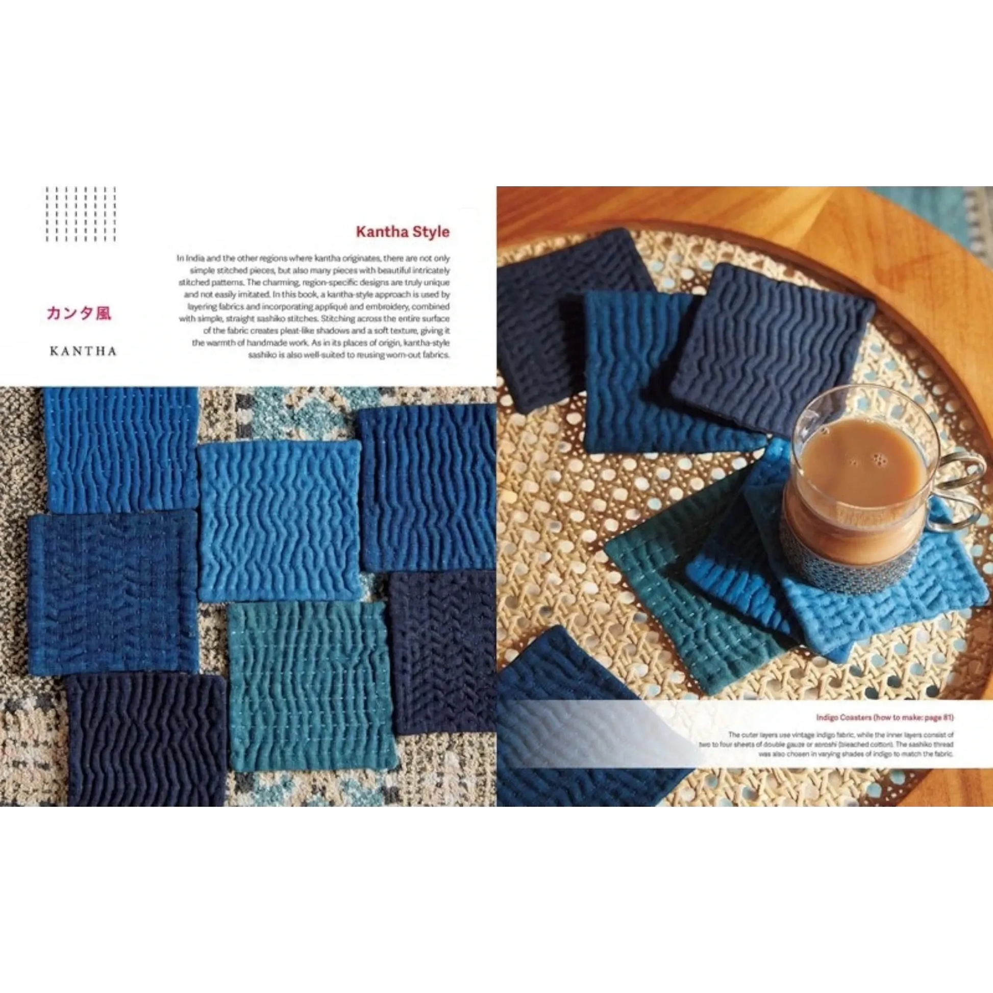 Modern Sashiko: 26 Mixed-Style Sashiko Projects for Everyday Items Book , piecing and stitching