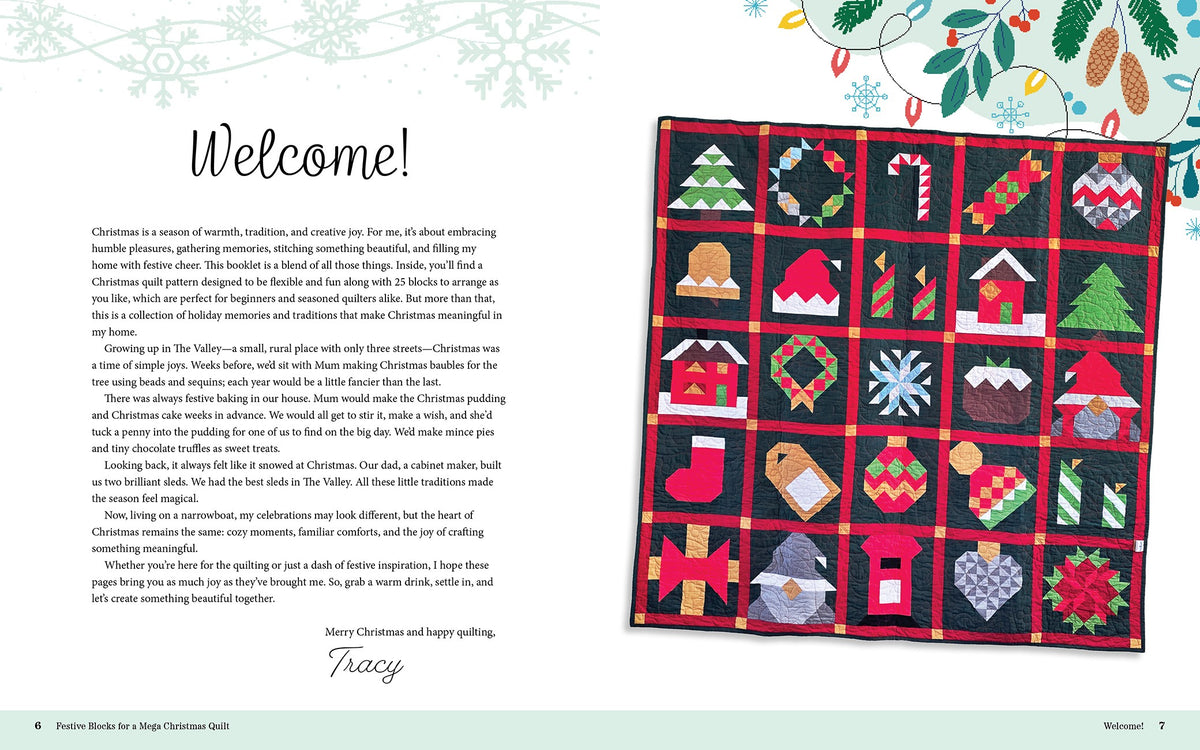 Festive Blocks for a Mega Christmas Quilt Book – book preview 1