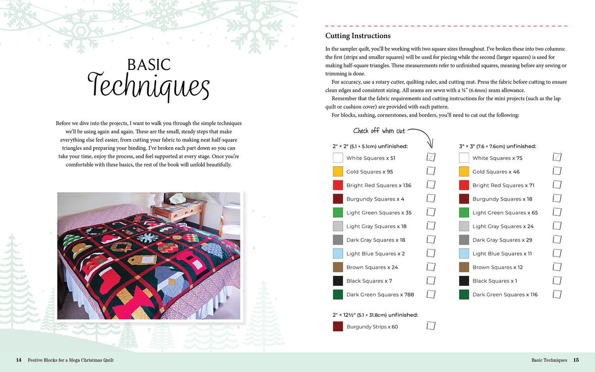 Festive Blocks for a Mega Christmas Quilt Book – book preview 2