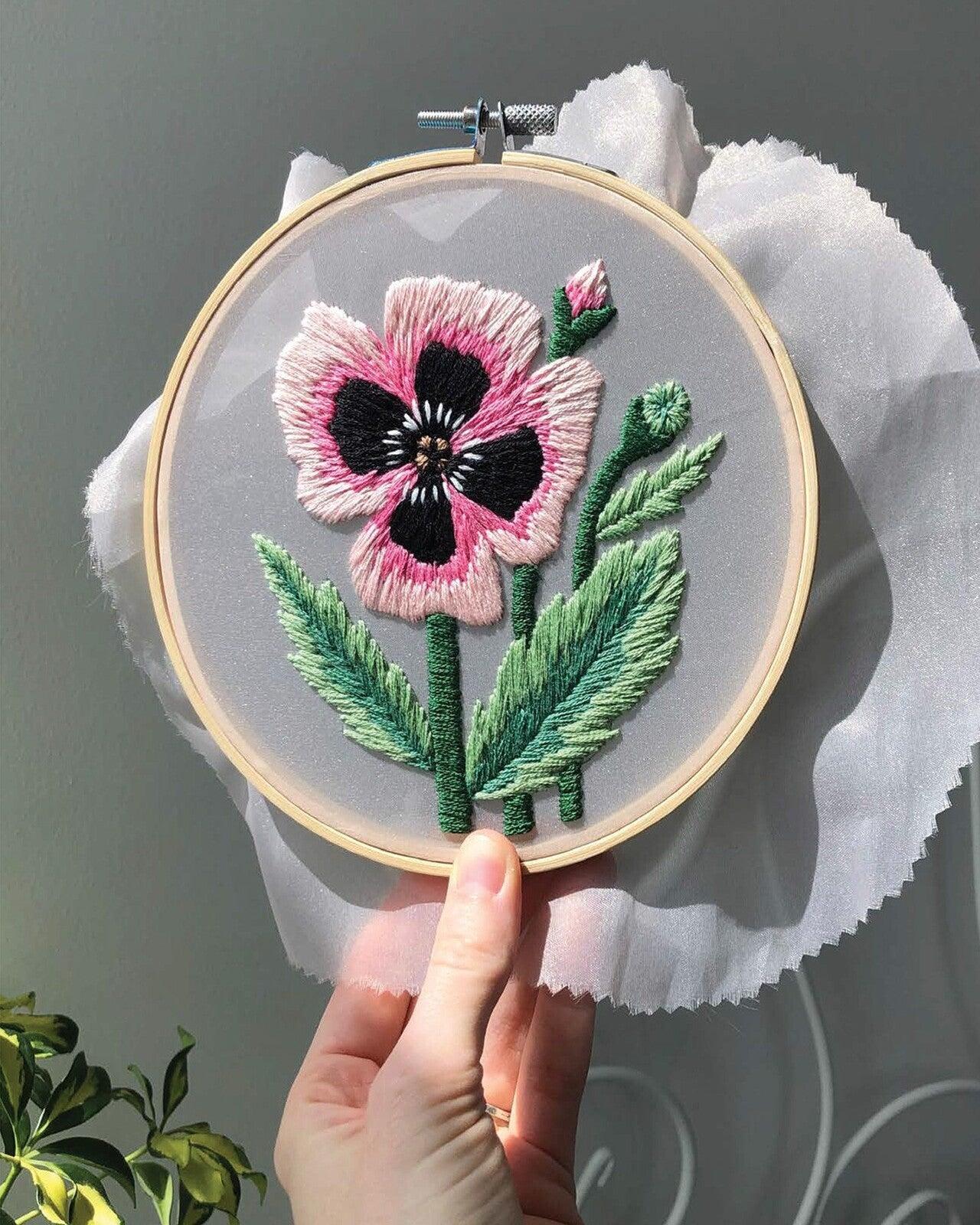 Organza Hoop Art Book for embroidery, stitching and needlework
