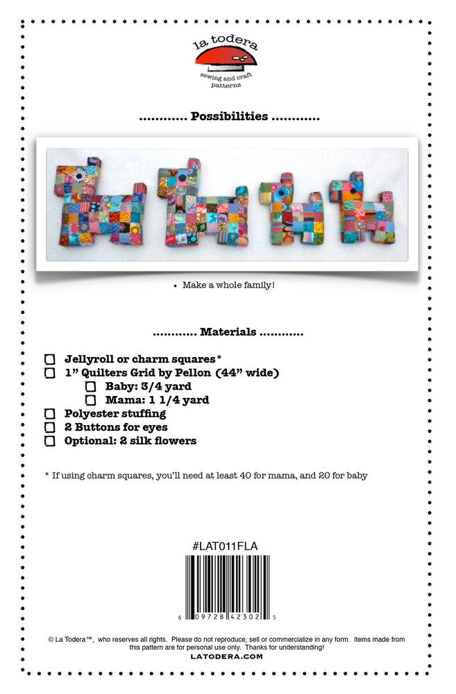 Flatty Dogs mama & Baby Pillow Pattern , quilting and craft projects