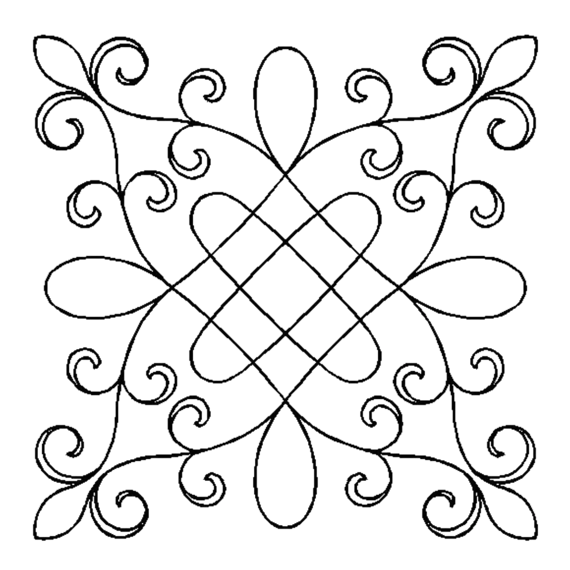 Quilt Stencil - Garden Gate 229 mm for precise cutting, marking and patchwork