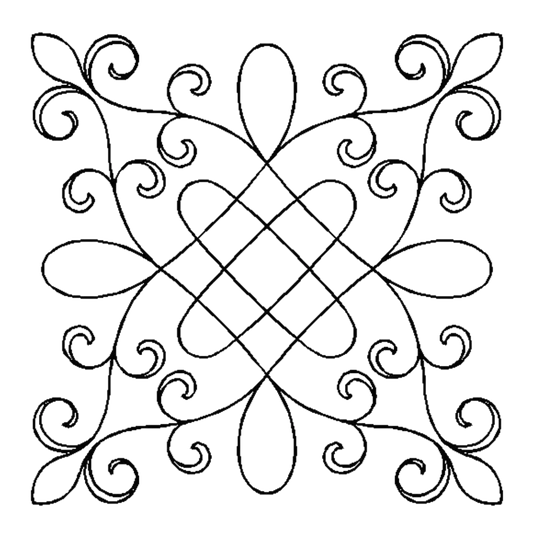 Quilt Stencil - Garden Gate 229 mm for precise cutting, marking and patchwork