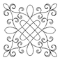 Quilt Stencil - Garden Gate 229 mm for precise cutting, marking and patchwork