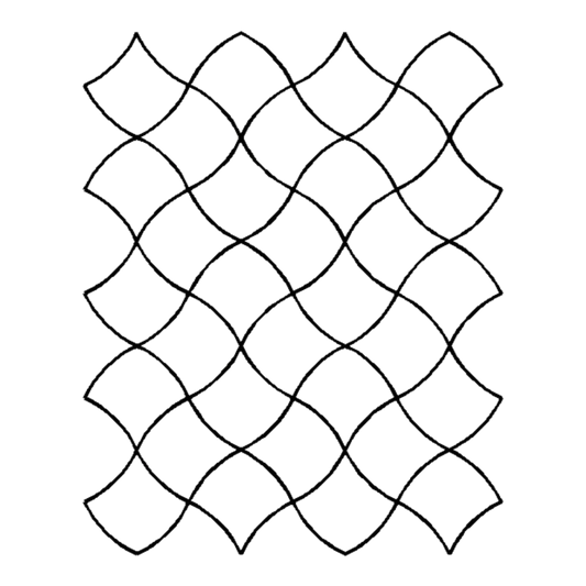 Quilt Stencil - Edyta Sitar Ripple Background 48 mm Rows for precise cutting, marking and patchwork