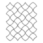 Quilt Stencil - Edyta Sitar Ripple Background 48 mm Rows for precise cutting, marking and patchwork