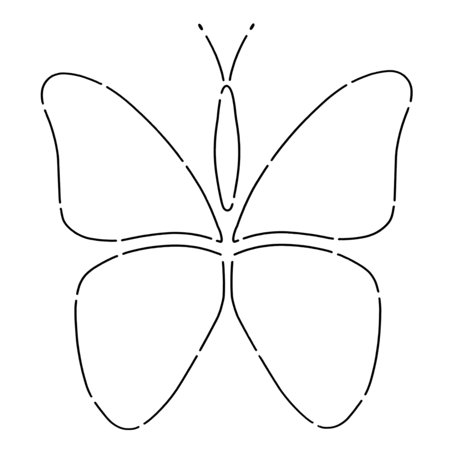 Quilt Stencil | BUTTERFLY | 8.5 x 229 mm for precise cutting, marking and patchwork