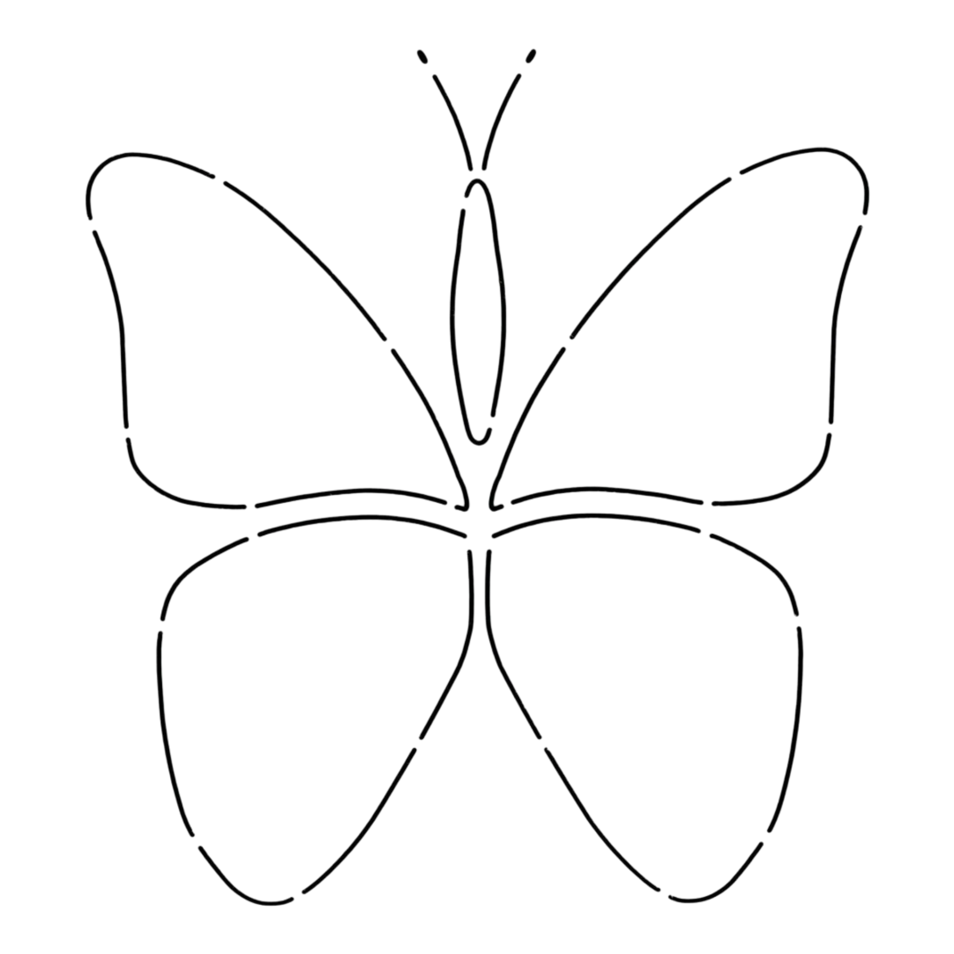 Quilt Stencil | BUTTERFLY | 8.5 x 229 mm for precise cutting, marking and patchwork