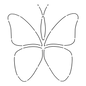 Quilt Stencil | BUTTERFLY | 8.5 x 229 mm for precise cutting, marking and patchwork