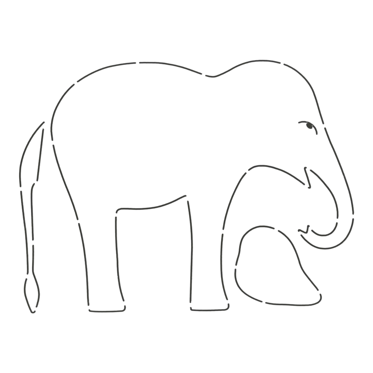 Quilt Stencil | Elephant for precise cutting, marking and patchwork