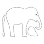 Quilt Stencil | Elephant for precise cutting, marking and patchwork
