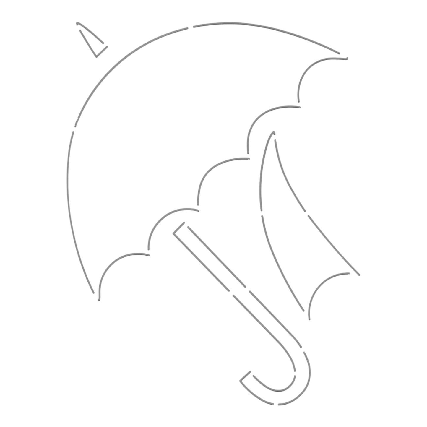 Quilt Stencil | Dancing Umbrella for precise cutting, marking and patchwork