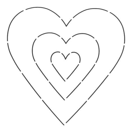 Quilt Stencil | SWEETHEART | 7 x 178 mm for precise cutting, marking and patchwork