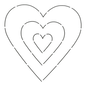 Quilt Stencil | SWEETHEART | 7 x 178 mm for precise cutting, marking and patchwork