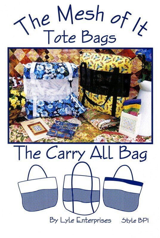 Carry All Mesh Bag Pattern for bag making, sewing and creative projects