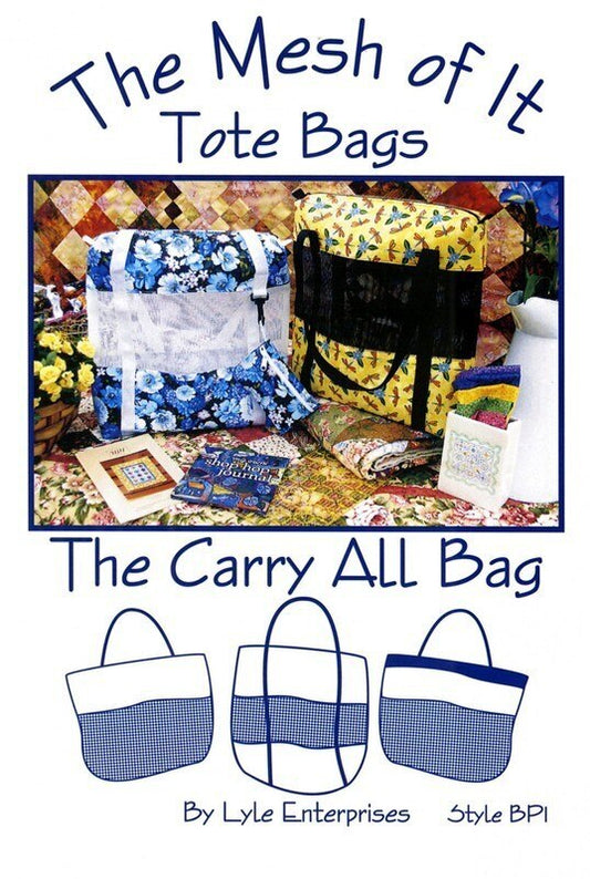 Carry All Mesh Bag Pattern for bag making, sewing and creative projects