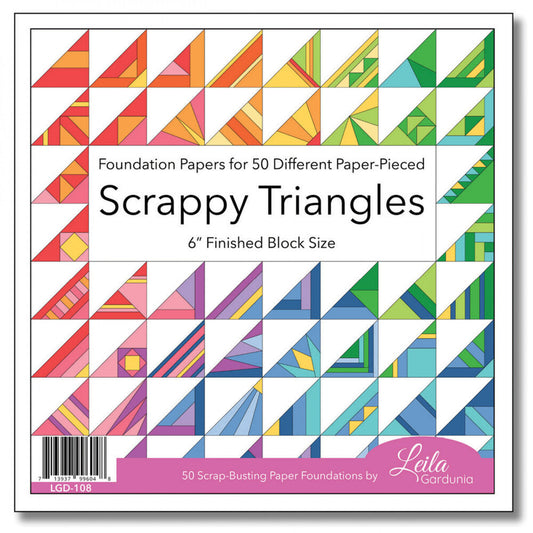 Leila Gardunia Designs Scrappy Triangle Foundation Paper-Piecing Pad , pattern making and craft projects