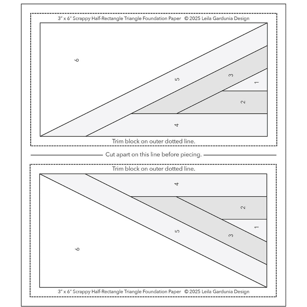 Scrappy Half-Rectangle Triangle Foundation Pad , pattern making and craft projects