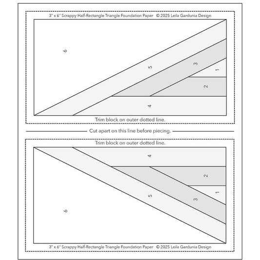 Scrappy Half-Rectangle Triangle Foundation Pad , pattern making and craft projects