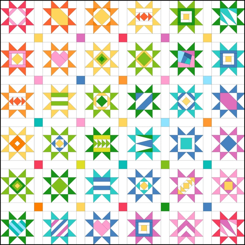 3in Scrappy Stars Foundation Pad , pattern making and craft projects