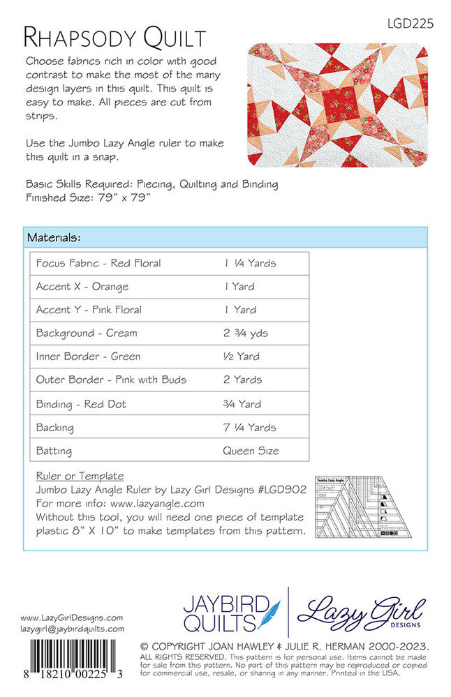 Rhapsody Quilt Pattern , quilting and craft projects