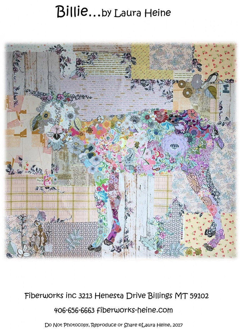 Billie Goat Collage Quilt Pattern - Laura Heine , quilting and craft projects
