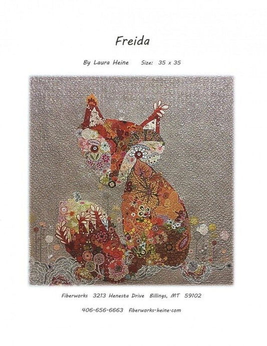 Laura Heine Freida Fox Collage Pattern , quilting and craft projects