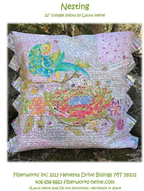 Laura Heine Nesting Pillow Collage Pattern , quilting and craft projects
