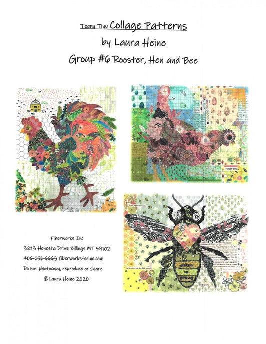 Laura Heine Teeny Tiny Collage Pattern - Group 6 , quilting and craft projects