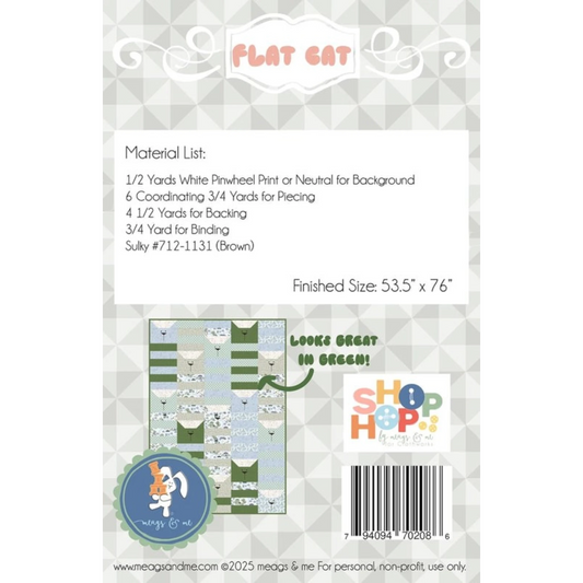 Flat Cat Quilt Pattern , quilting and craft projects
