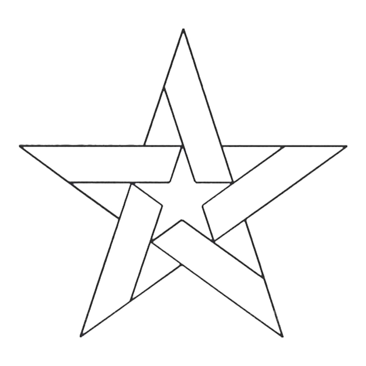 Quilt Stencil Five Pointed Star - 203 mm for precise cutting, marking and patchwork