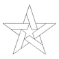 Quilt Stencil Five Pointed Star - 203 mm for precise cutting, marking and patchwork