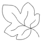 Quilt Stencil - Maple Leaf 178 mm for precise cutting, marking and patchwork