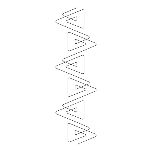Quilt Stencil - Prism Border 102 mm for precise cutting, marking and patchwork