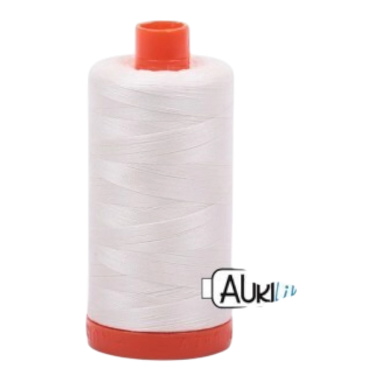 Mako Cotton Thread 50wt - Chalk for patchwork, quilting and sewing
