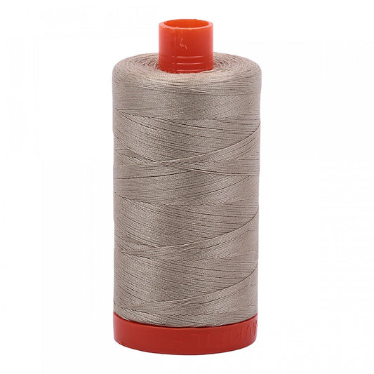 Mako Cotton Thread 50wt - Stone for patchwork, quilting and sewing