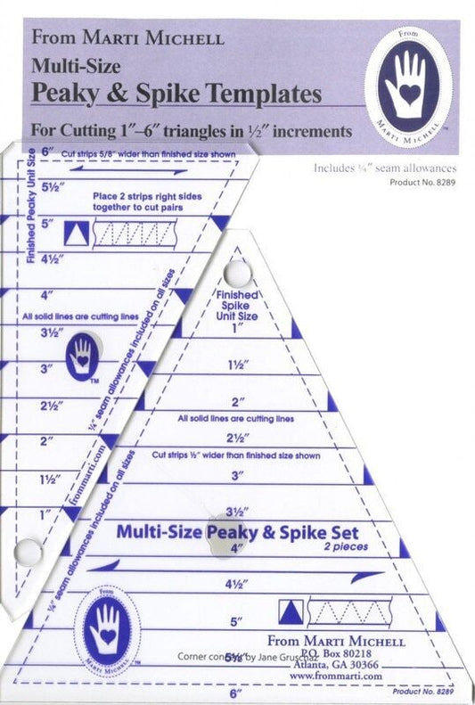 Marti Michell Peaky and Spike Multiple Size Rulers for precise cutting, marking and patchwork