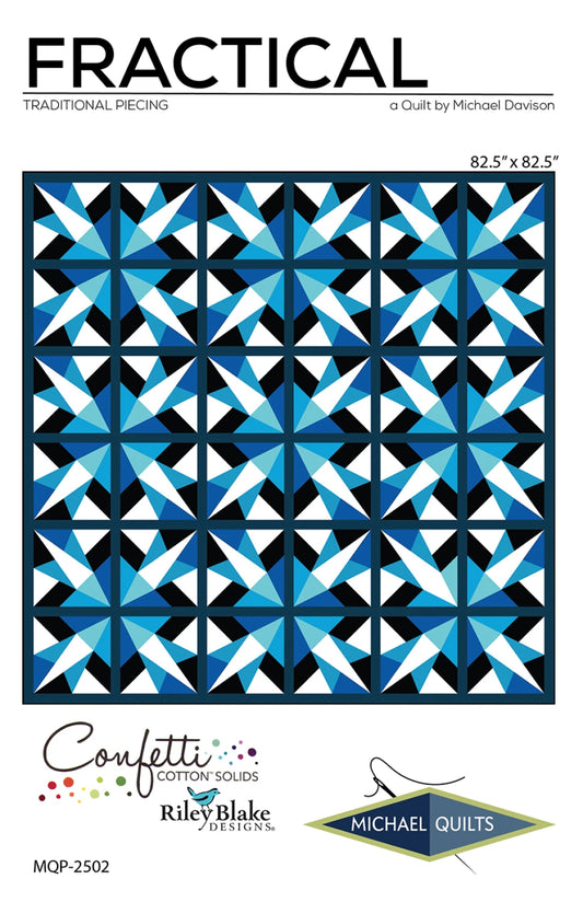 Fractical Quilt Pattern - Michael Quilts - 82.5in x 82.5in