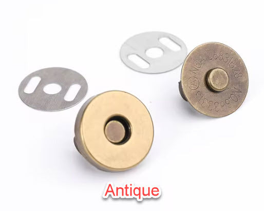 Magnetic Snaps - 9/16in (14mm) - Antique