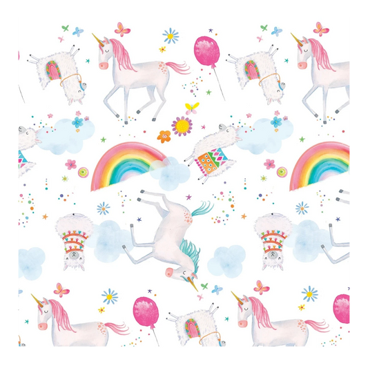 Comfy Flannel - White Unicorns