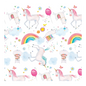 Comfy Flannel - White Unicorns