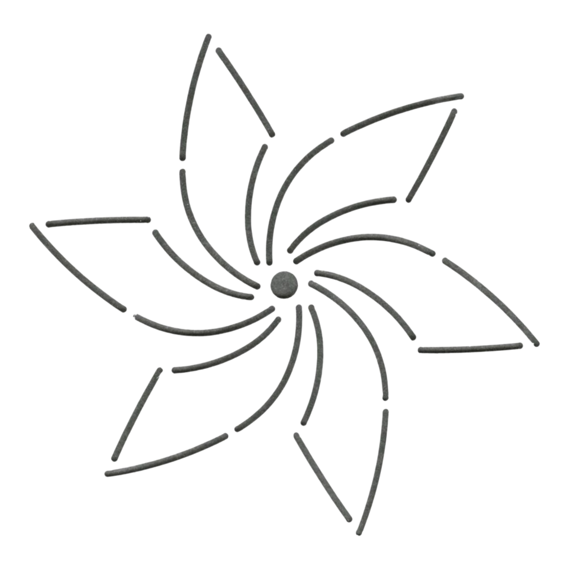 Quilt Stencil Quilt Stencil Pinwheel 127 mm for precise cutting, marking and patchwork