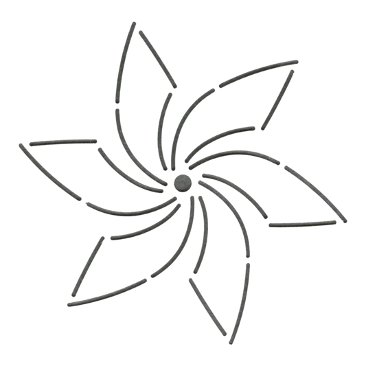 Quilt Stencil Quilt Stencil Pinwheel 127 mm for precise cutting, marking and patchwork