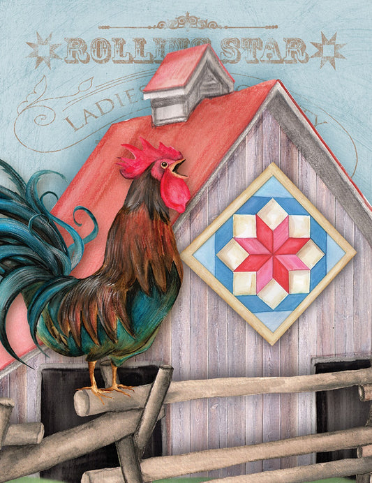 Note Cards Quilt Chicken Coop Rolling Star 8pk sewing and quilting product