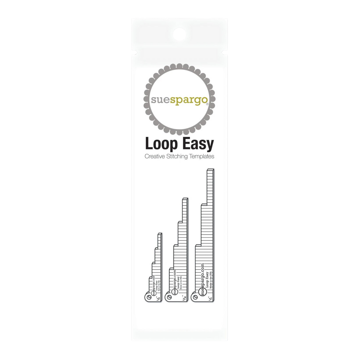 Everything Fabric Loop Easy acrylic embroidery templates for creating consistent raised stitches and loops.