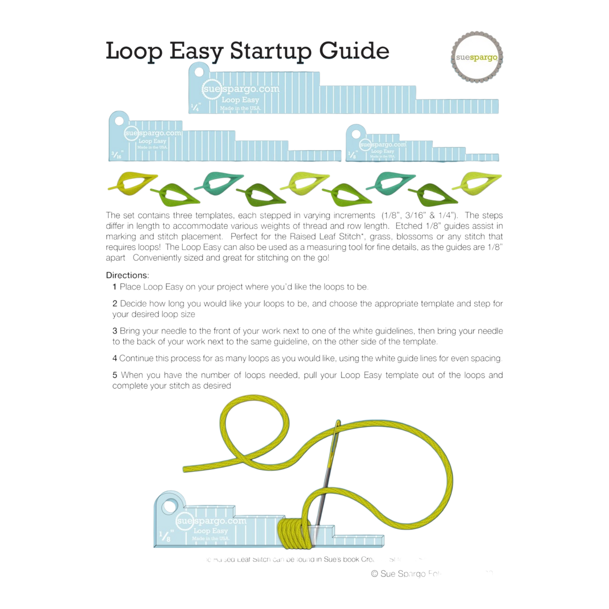 Everything Fabric Loop Easy acrylic embroidery templates for creating uniform loops and measuring stitches