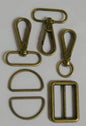 Bag Strap Hardware Kit Bronze - 32 mm for bag making and sewing projects
