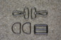 Gunmetal 32 mm Wide Bag Strap Hardware 5pc for bag making and sewing projects