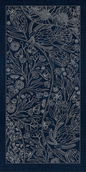 Australian Native Flowers 8 Panel - Indigo